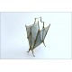 MAISON JANSEN Magazine Rack - Brass / Glass - Neoclassical '40 Paris