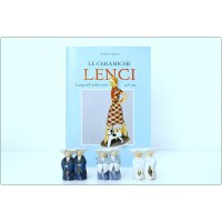 SET di tre Ceramiche LENCI Torino - Mod.  " MONACHELLE "