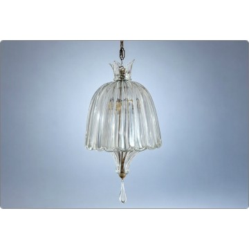 BAROVIER & TOSO - Pendant Lamp - Glass / Brass - Murano 1930