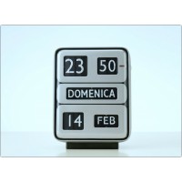 Table Clock / Wall Solari Udine, Mod. DATOR 5, Design G. Valle, Italy 1955