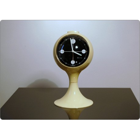 Orologio / Sveglia da Tavolo, Prod. BLESSING, Germany 1970, Bianco - Nero
