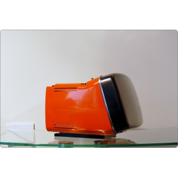 Brionvega Algol 11, Made in Italy 1964, Design M. Zanuso, R. Sapper - ORANGE Color