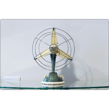 Ventilatore da Tavolo ERCOLE MARELLI Mod. O / 254, Italy 1950 - Verde