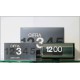 Table Clock Solari Udine Mod. CIFRA 3 - LIMITED EDITION MoMa 1990 - GREEN Color