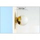 Coppia di Applique SFERA GLASS Art. A-024 - Struttura in Ottone