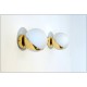 Pair of Wall Sconces GLASS SPHERE Art. A-026 - Brass structure