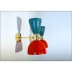 Pair of Wall Sconces Art. A-036 - Metal Lampshade - Brass structure - RED / GREEN Color