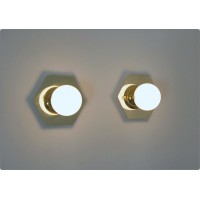 Coppia di Applique SFERA GLASS Art. A-024 - Struttura in Ottone