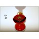 Coppia di Applique DOPPIA SFERA GLASS Art. A-052 - Ottone / ROSSO
