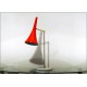 Lampada da Tavolo Art. TL-060 - Ottone / Marmo - ROSSO