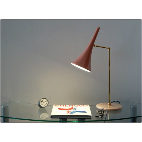 Table Lamp Art. TL-058 - Brass / Marble - PINK Color