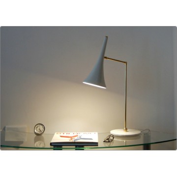 Lampada da Tavolo Art. TL-064 - Ottone / Marmo - BIANCO