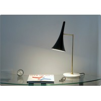 Lampada da Tavolo Art. TL-066 - Ottone / Marmo - NERO