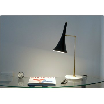 Lampada da Tavolo Art. TL-066 - Ottone / Marmo - NERO
