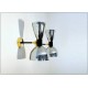 Pair of Wall Sconces Art. A-086 - Brass structure - CHROME