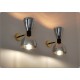 Coppia di Applique Art. A-086 - Struttura in Ottone - CROMO