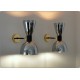 Pair of Wall Sconces Art. A-086 - Brass structure - CHROME