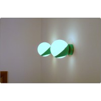 Pair of Wall Light GLASS SPHERE Art. A-029 - GREEN Color