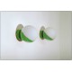 Pair of Wall Light GLASS SPHERE Art. A-029 - GREEN Color