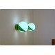 Pair of Wall Light GLASS SPHERE Art. A-029 - GREEN Color