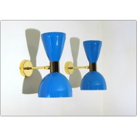 Applique Art. A-095 - Metallo / Ottone - AZZURRO