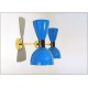 Wall Lamp Art. A-095 - Metal / Brass - Light BLUE