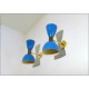 Wall Lamp Art. A-095 - Metal / Brass - Light BLUE