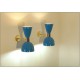 Wall Lamp Art. A-095 - Metal / Brass - Light BLUE