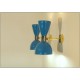 Wall Lamp Art. A-095 - Metal / Brass - Light BLUE