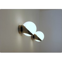 Applique SFERA GLASS Art. A-023 - OTTONE NICHELATO