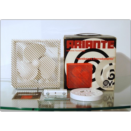 Ventilatore da Tavolo ARIANTE Vortice, Made in Italy 1973, Design M. Zanuso - BIANCO in BOX