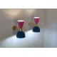 Wall Lamp Art. A-031 - Metal / Brass - PINK / BLUE Opaque