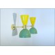 Wall Lamp Art. A-021 - Metal / Brass - YELLOW / Light GREEN