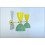 Applique Art. A-021 - Metallo / Ottone - GIALLO / VERDE Chiaro