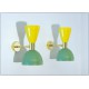 Wall Lamp Art. A-021 - Metal / Brass - YELLOW / Light GREEN