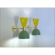 Applique Art. A-021 - Metallo / Ottone - GIALLO / VERDE Chiaro