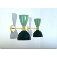 Applique Art. A-070 - Metallo / Ottone - VERDE Chiaro / VERDE Scuro