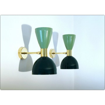 Applique Art. A-070 - Metallo / Ottone - VERDE Chiaro / VERDE Scuro