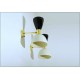 Wall Lamp Art. A-014 - Metal / Brass - BLACK / WHITE