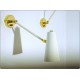 Applique Art. A-101 - Metallo / Ottone - BIANCO - ARTICOLATO con Interruttore