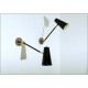 Wall Lamp Art. A-102 - Metal / Brass - ARTICULATED with Switch - BLACK Color