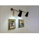 Wall Lamp Art. A-102 - Metal / Brass - ARTICULATED with Switch - BLACK Color