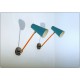Applique Art. A-103 - Metallo / Ottone - ARTICOLATO con Interruttore - ARANCIONE / VERDE Chiaro