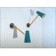 Applique Art. A-103 - Metallo / Ottone - ARTICOLATO con Interruttore - ARANCIONE / VERDE Chiaro