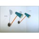 Applique Art. A-103 - Metallo / Ottone - ARTICOLATO con Interruttore - ARANCIONE / VERDE Chiaro