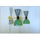Wall Lamp PLUG IN Art. A-098 - Metal / Brass - GREY / light GREEN