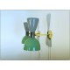 Wall Lamp PLUG IN Art. A-098 - Metal / Brass - GREY / light GREEN