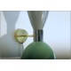 Wall Lamp PLUG IN Art. A-098 - Metal / Brass - GREY / light GREEN