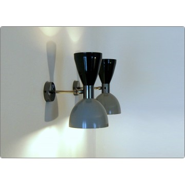 Wall Lamp Art. A-121 - Metal / Brass DARK - GRAY / BLACK