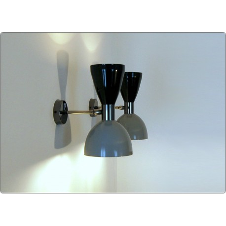 Wall Lamp Art. A-121 - Metal / Brass - GRAY / BLACK